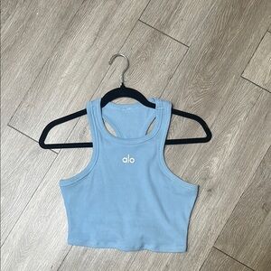 ALO Yoga Women's Blue Crop Top